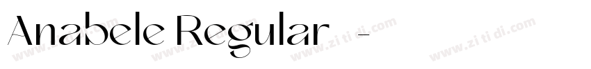 Anabele Regular 字体字体转换